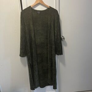 Green velvet duster worn once!
